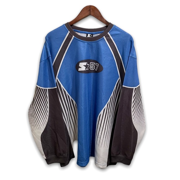 STARTER Other - Vintage Starter Center Logo Motorcross Racing Jersey Blue/Black 

Size:XL